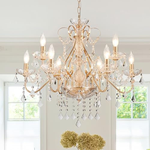 Saint Mossi Gold Crystal Chandelier for Dining Room