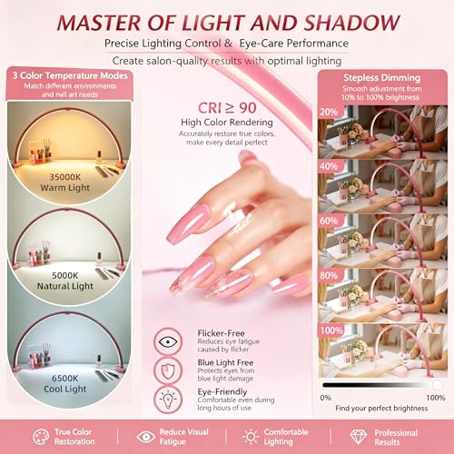 Half Moon Nail Desk Lamp