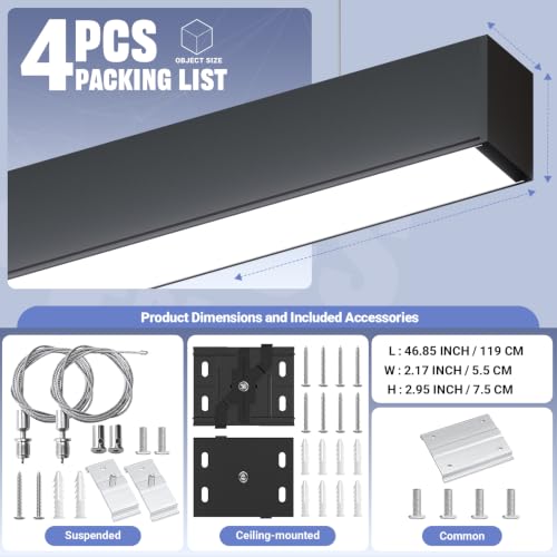 4FT LED Linear Light (4 Count)