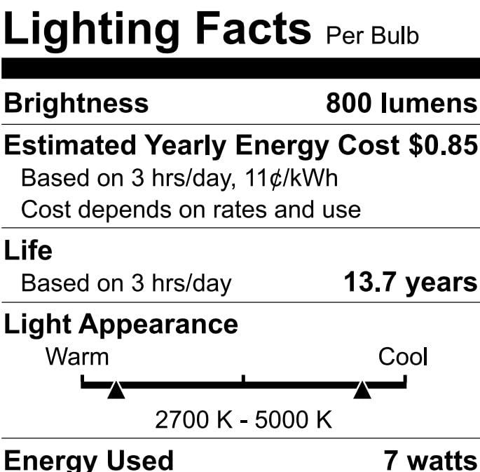 Clear 60W A19 Tunable White Filament LED Smart Bulb (6 Count)