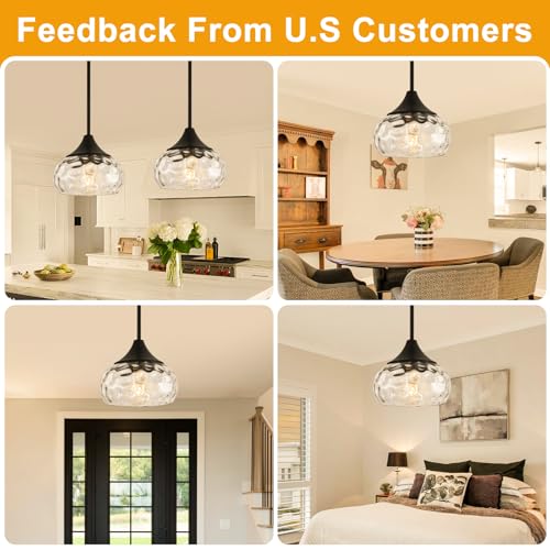 2 Pack Modern Pendant Lights Kitchen Island