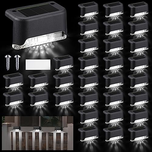32 Pcs Solar Deck Step Lights Outdoor (32 Count)