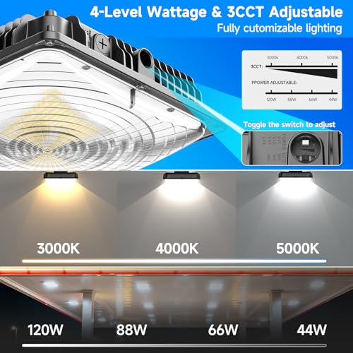LED Canopy Light for Gas Station Light (120W 1PACK ADJUSTABLE)