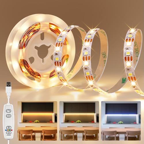 6.6 FT Tunable White LED Strip Lights (Warm White&Cool White / 6.6 FT 1 Pack)