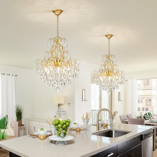 5 Light Crystal Candle Chandelier Pendant Ceiling Modern Lighting Fixture for Bedroom Hallway Bar Kitchen Bathroom