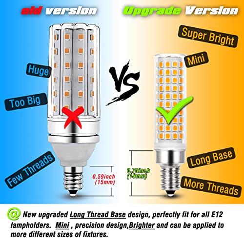 E12 100 Watt Equivalent LED Candelabra Bulbs C7 (5 Count)