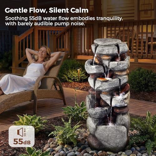 40" H Outdoor Water Fountain