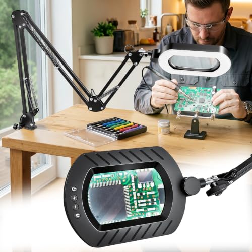 Magnifying Lamp with Light 12X (Black)