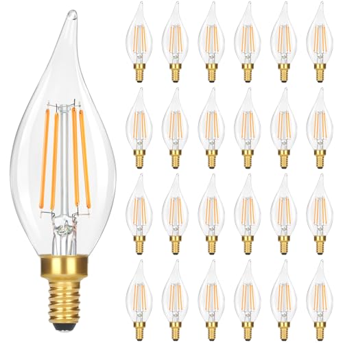 Dimmable E12 LED Candelabra Bulbs 40W Equivalent (24 Count)