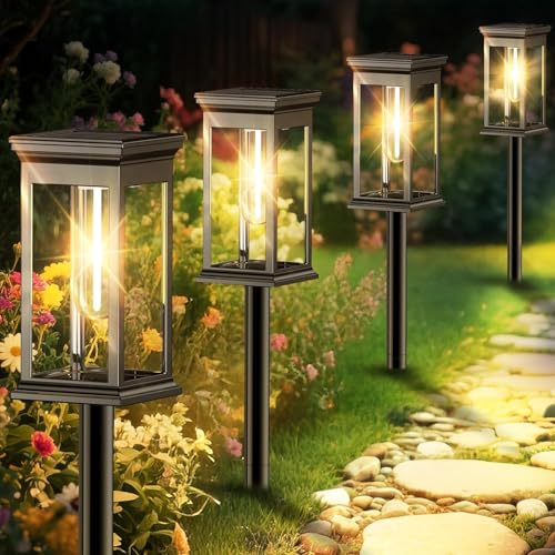Solar Pathway Lights Outdoor Waterproof
