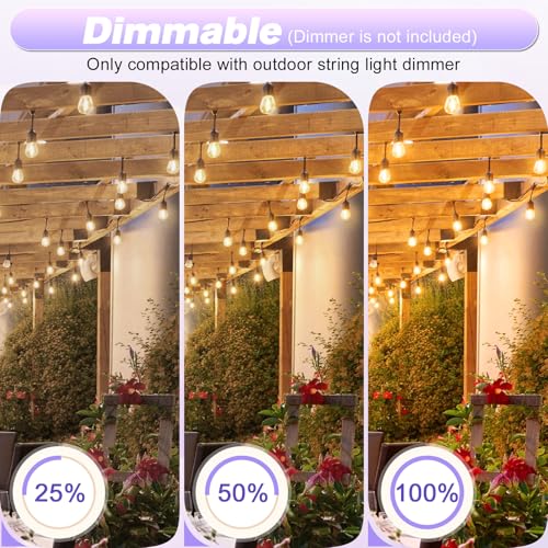 28 Pack S14 Bulbs for Outdoor String Lights