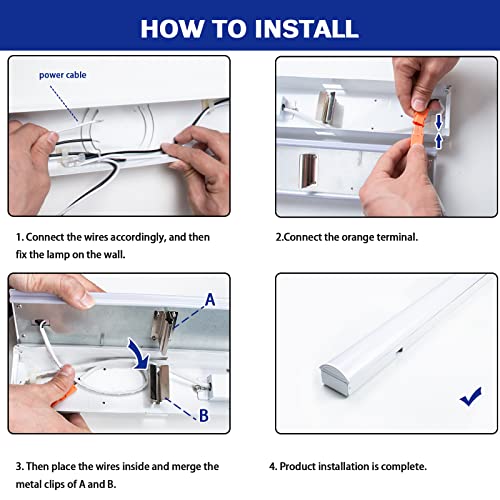 110W LED Linear Strip Lights 8FT LED Shop Lights (4 Count)