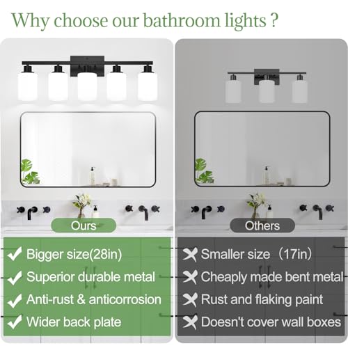 5 Light Bathroom Light Fixtures