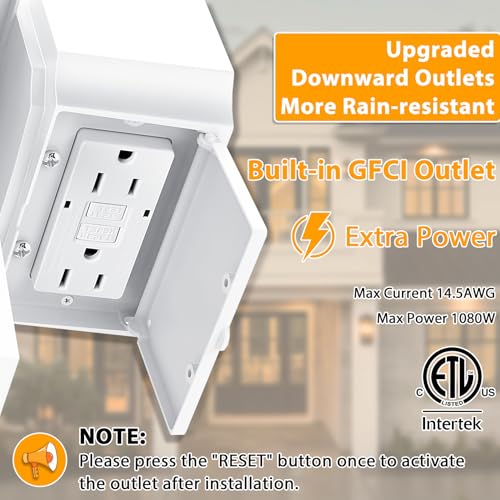Porch Lights with GFCI Outlet