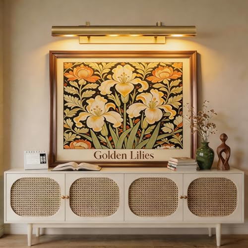 24 inch Hardwired Picture Light Brass Long Picture Light for Wall