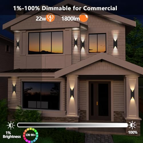 14" LED Outdoor Wall Sconce (2 Count)