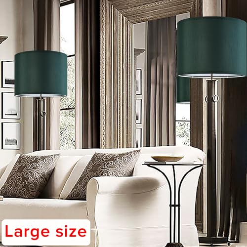 Dark Green Lamp Shades Set of 2 Large