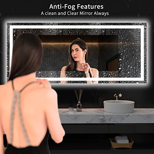 60"X28" LED Bathroom Mirror with Light