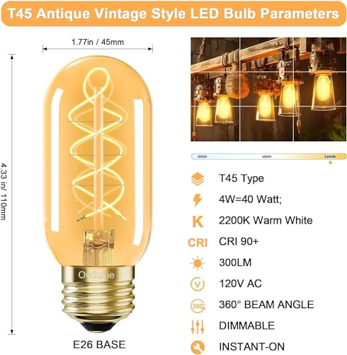 E26 LED Bulb 4W Equivalent 40 watt (2 Count)