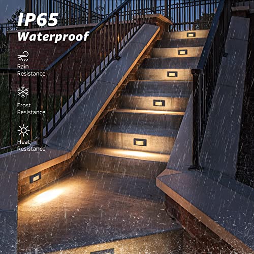 5W Low Voltage Step Lights 6 Inch Outdoor Aluminum Brown (12 Count)