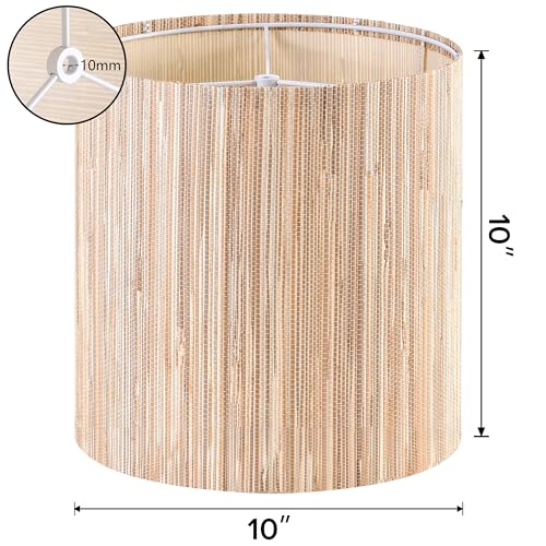 10 Inch Drum Boho Lamp Shades for Table Lamps Set of 2 (2 Count)