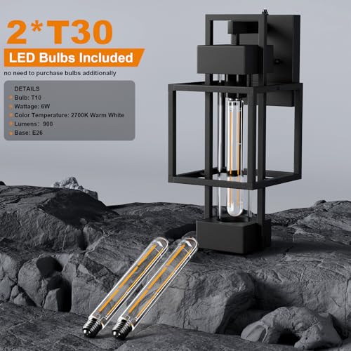 2 Pack Dusk to Dawn Outdoor Exterior Lighting Fixtures Wall Mount (2 Count)