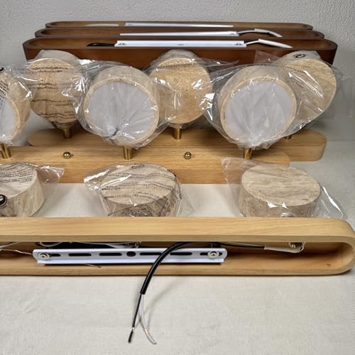 Farmhouse Wood Bathroom Vanity Light Natural Stone Shade