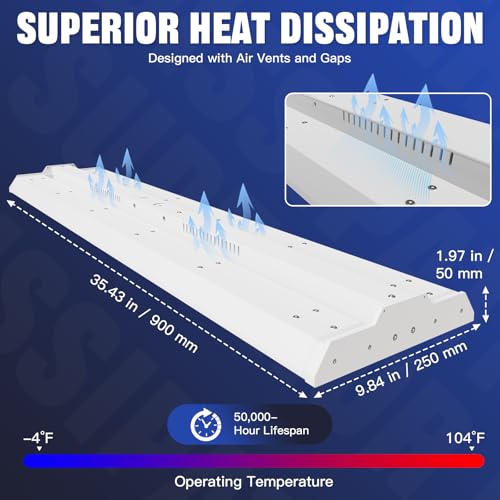 300/240/200W LED Linear High Bay Light, 45000LM Linear Shop Light