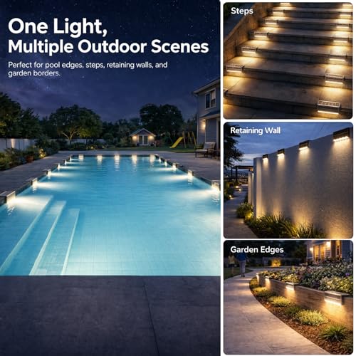 Pool Lights Solar Light for Inground Pool (6 Count)