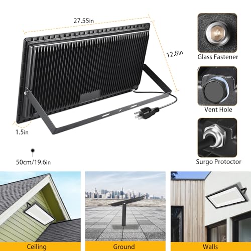 2 Pack 1000W LED Flood Light Outdoor (2 Count)