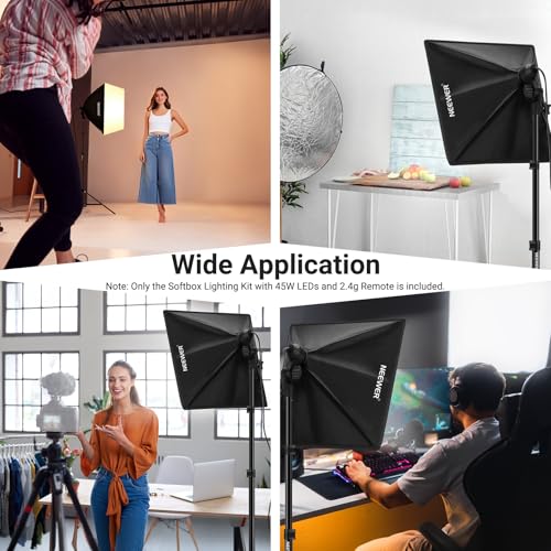 24"x24" 450W Equivalent Softbox Lighting Kit w Tripod Stand