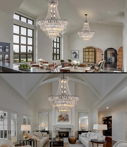 34 Inch Large Tiered Empire Crystal Chandelier