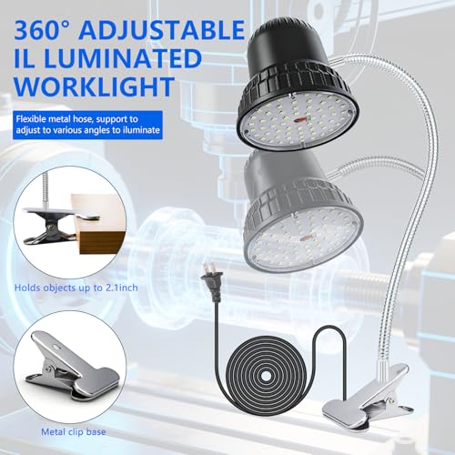 Clamp Light 3000 Lumen Work Light with Strong Metal Clamp Base for Office