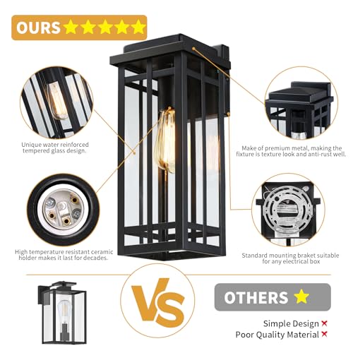 13.8'' Outdoor Wall Light Fixtures 2 Packs (2 Count)