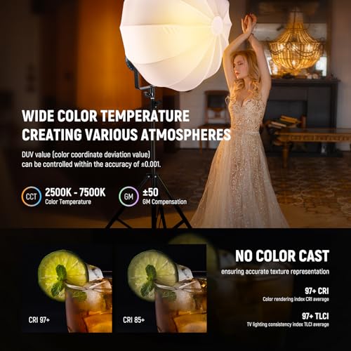 CB 300C RGB LED Video Light with Reflector