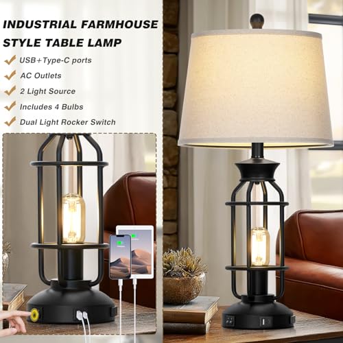 28" Tall Farmhouse Table Lamp for Living Room