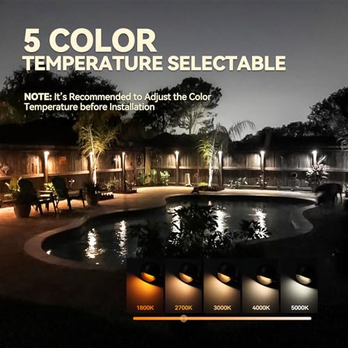 6 Pack 5CCT 3.74inch Low Voltage LED Deck Lights (6 Count)