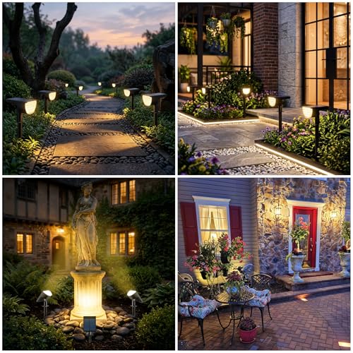 Solar Lights Outdoor Waterproof IP65 (4 Count)