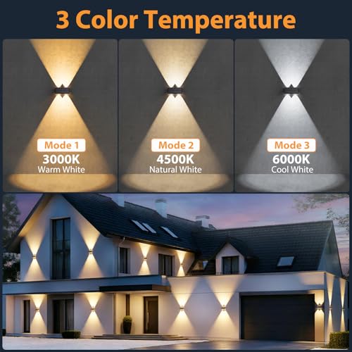 6PACK Solar Sconce Lights Outdoor