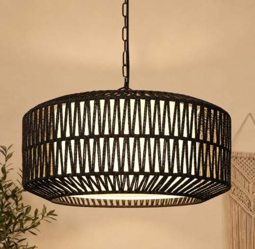 9" 52" Height Adjustable Farmhouse Chandelier Light Fixture