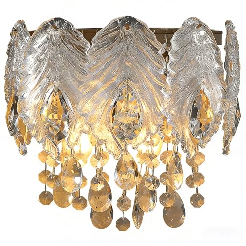 Modern 2 Light K9 Crystal Wall Sconce