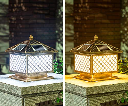 Outdoor Lamp Post Light Creative LED Remote Control Solar Continental Outdoor Glass Table Lamp Creative Modern Industry Decoration Column Lamp Post Light Street Light Alu