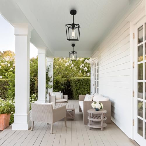 2 Pack 1 Light Black Pendant Lights for Kitchen Island (2 Count)