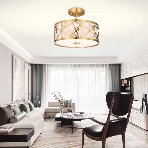 3 Light Semi Flush Mount Ceiling Light