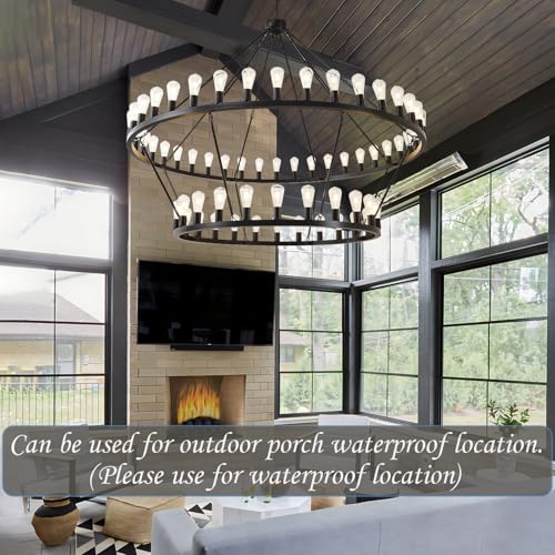 70 Inch Black Extra Large Wagon Wheel Chandelier