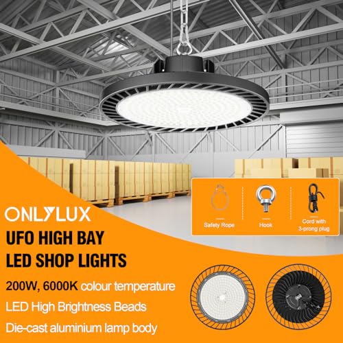 8 Pack LED High Bay Lights 200W (8 Count)
