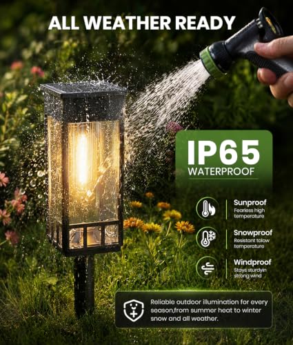 Solar Pathway Lights Outdoor (2 Count)