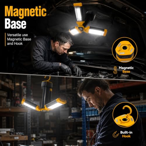 12000mAh Rechargeable Camping Light with Stand 73.2''