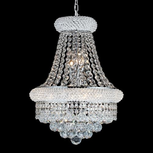 Chrome Crystal Chandeliers for Dining Room