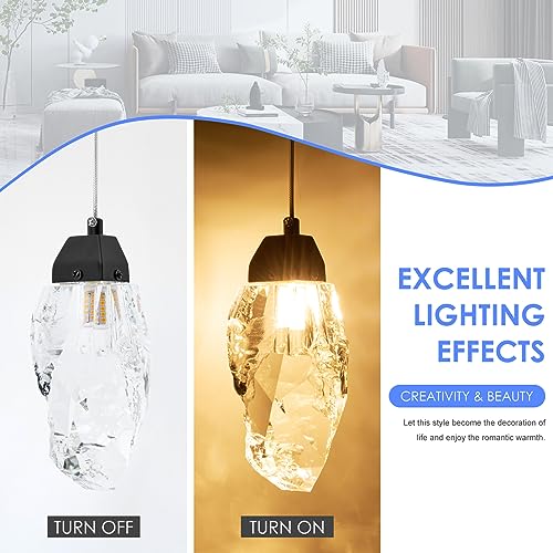 Black Crystal Pendant Light